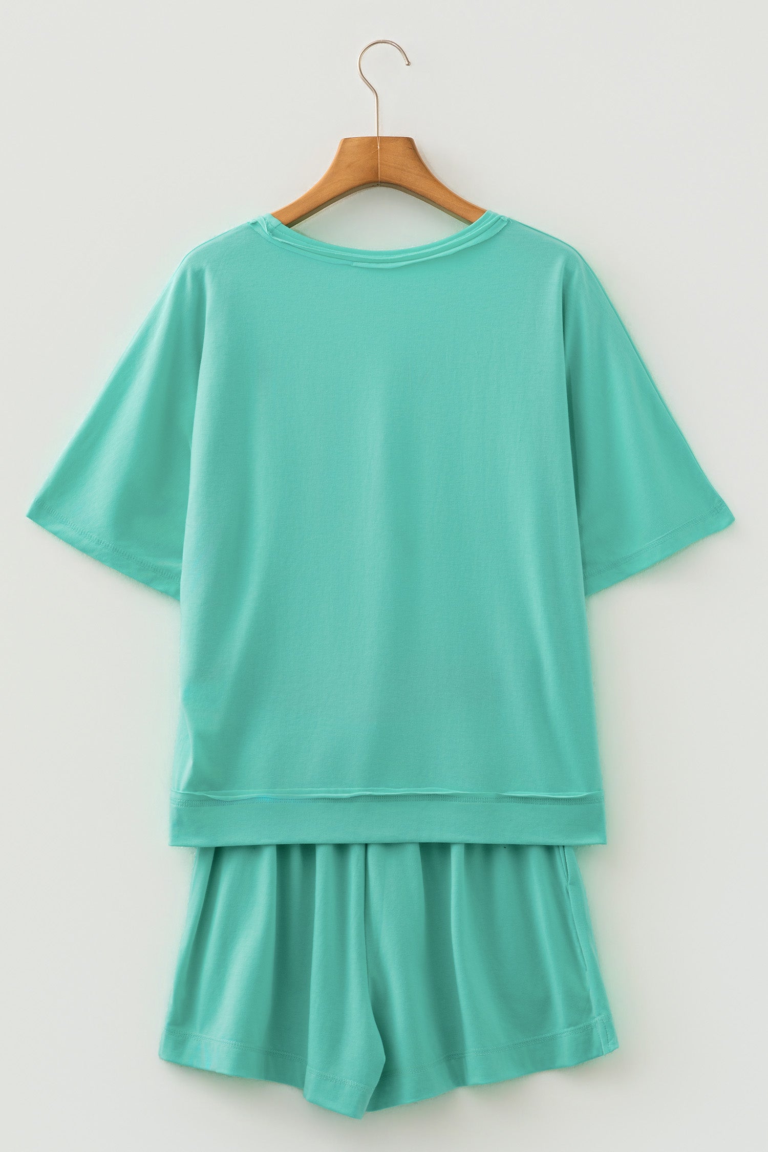Orchid Bouquet Raw Edge Patch Pocket Oversized Top and Shorts Set