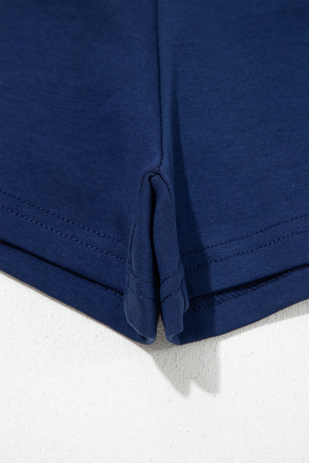 Dirty blue Contrast Trim U Neck Sleeveless Mini Dress with Shorts 2pcs Set
