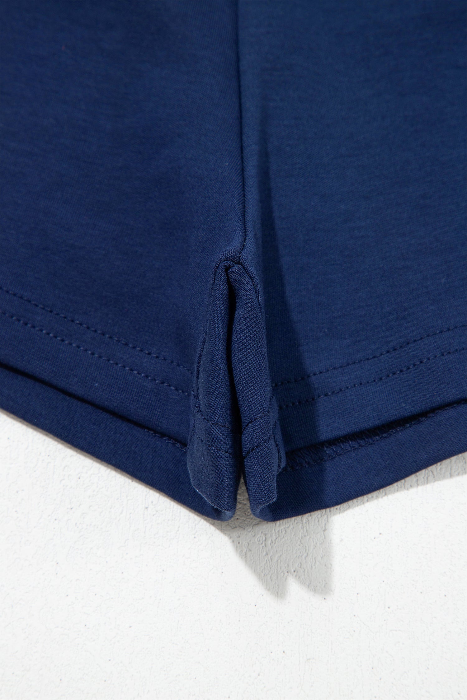Dirty blue Contrast Trim U Neck Sleeveless Mini Dress with Shorts 2pcs Set