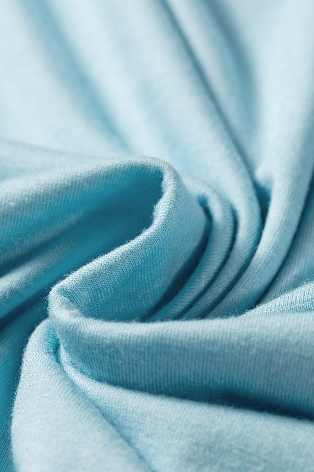 Light Blue Ruffled Short Sleeve Plus Size Casual Blouse