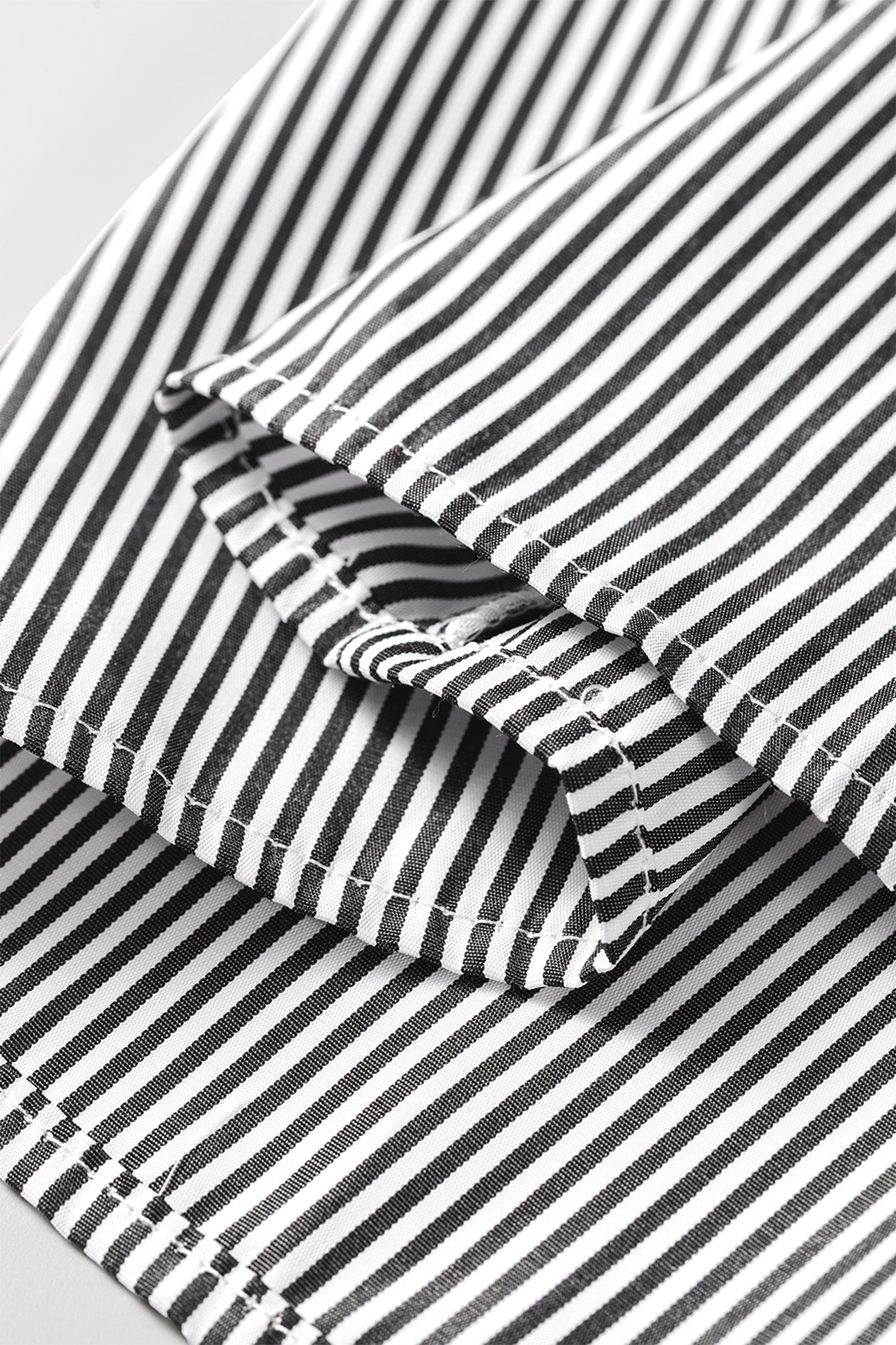 Black Stripe Striped Ruffle Sleeve Short Sleeve Round Neck Casual Shift Blouse
