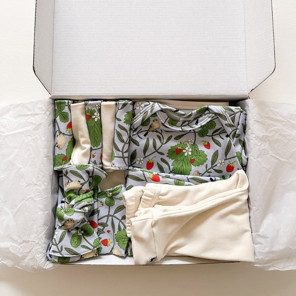 Bamboo Baby Capsule Gift Box | Strawberry Patch & Cream-4