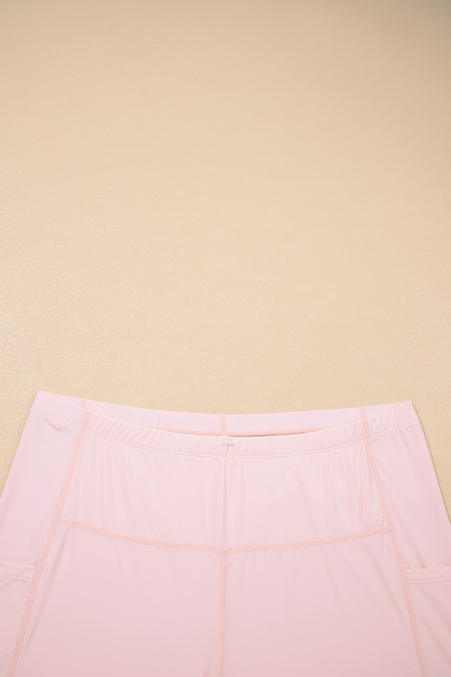 Pink Plus Size Build-in Shorts Sleeveless Dress With Short Two Piece Set