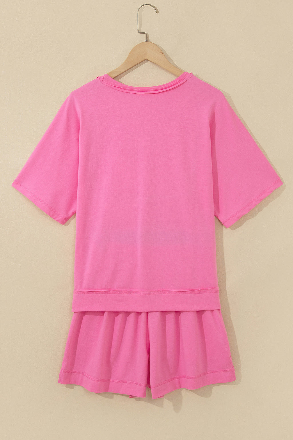 Orchid Bouquet Raw Edge Patch Pocket Oversized Top and Shorts Set