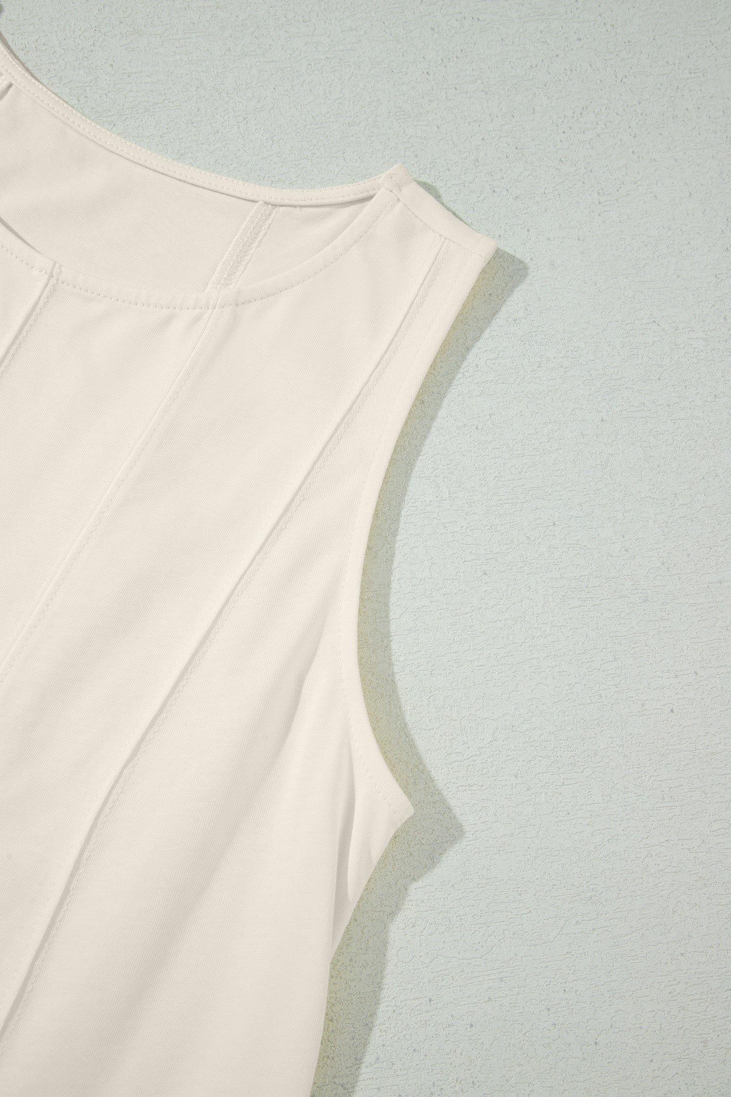Pink Stitched Detail Loose Tank Top Cotton 2pcs Short Set