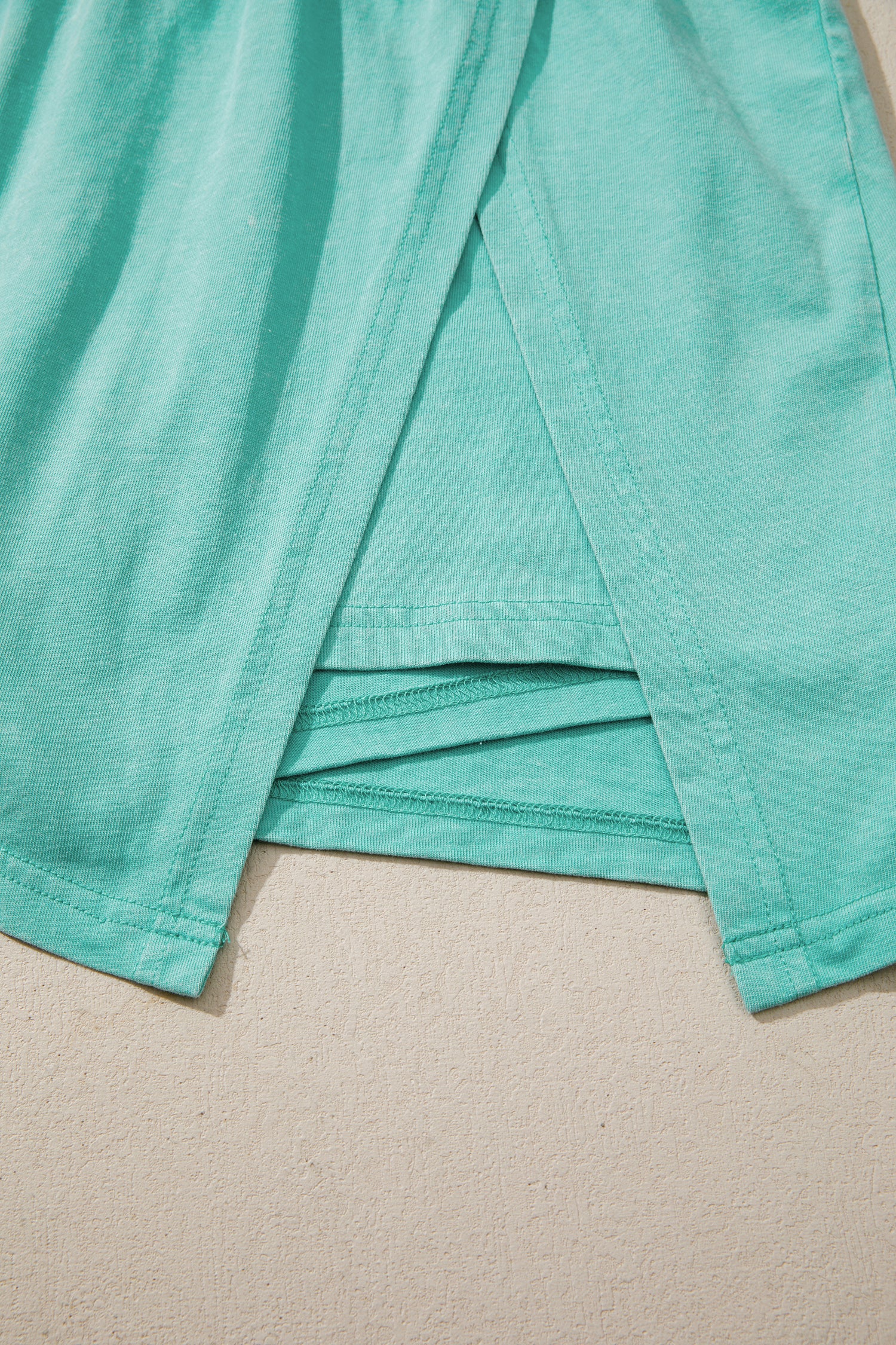 Beau Blue Mineral Wash V Neck Tee Matching Skort Set