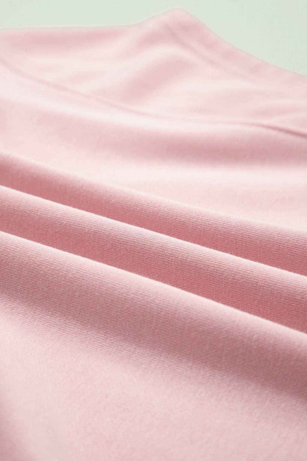 Light Pink Solid Color Loose Tee Drawstring Wide Leg Pants 2pcs Outfit