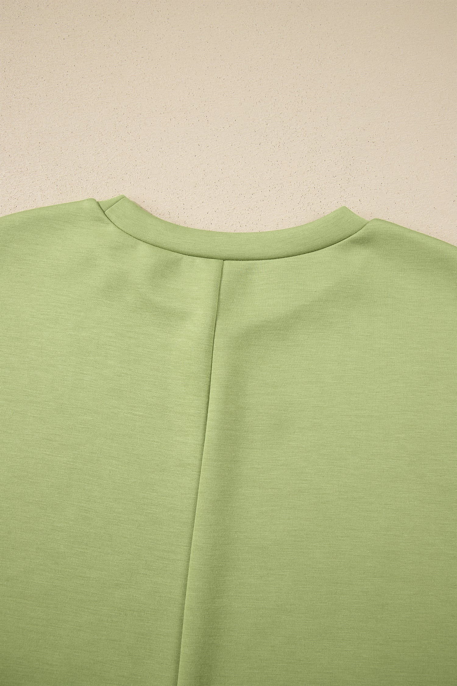 Green Bay Solid Color Long T Shirt Dress with Slits