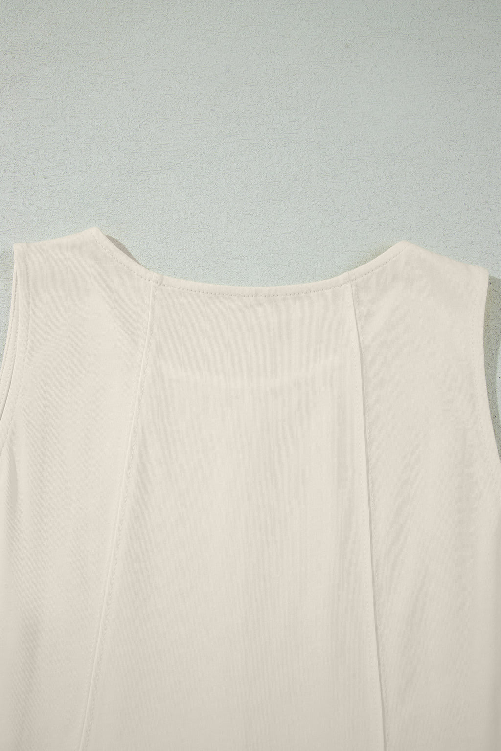 Pink Stitched Detail Loose Tank Top Cotton 2pcs Short Set