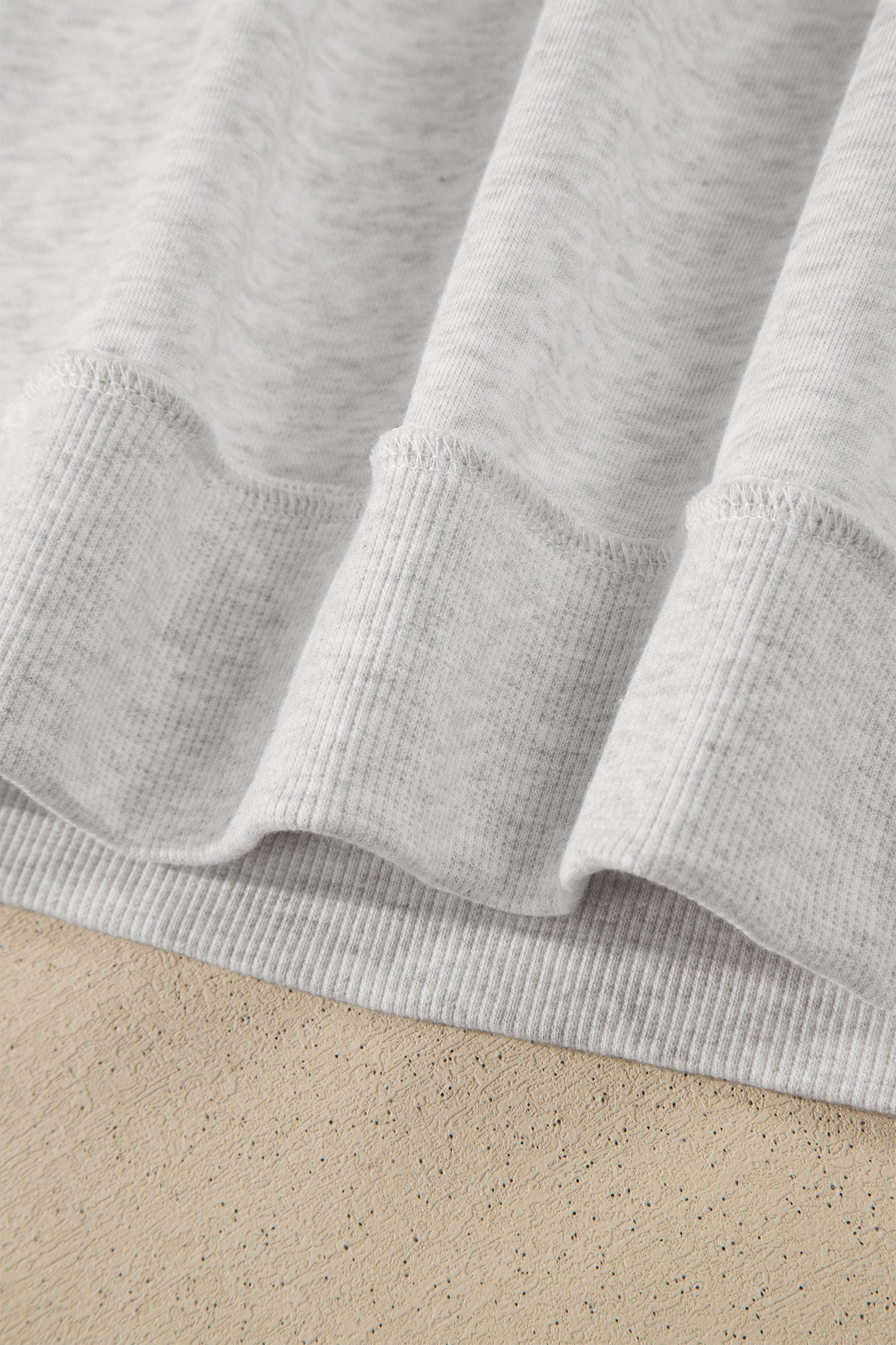 Light Grey Exposed Seam Detail Mock Neck Tee