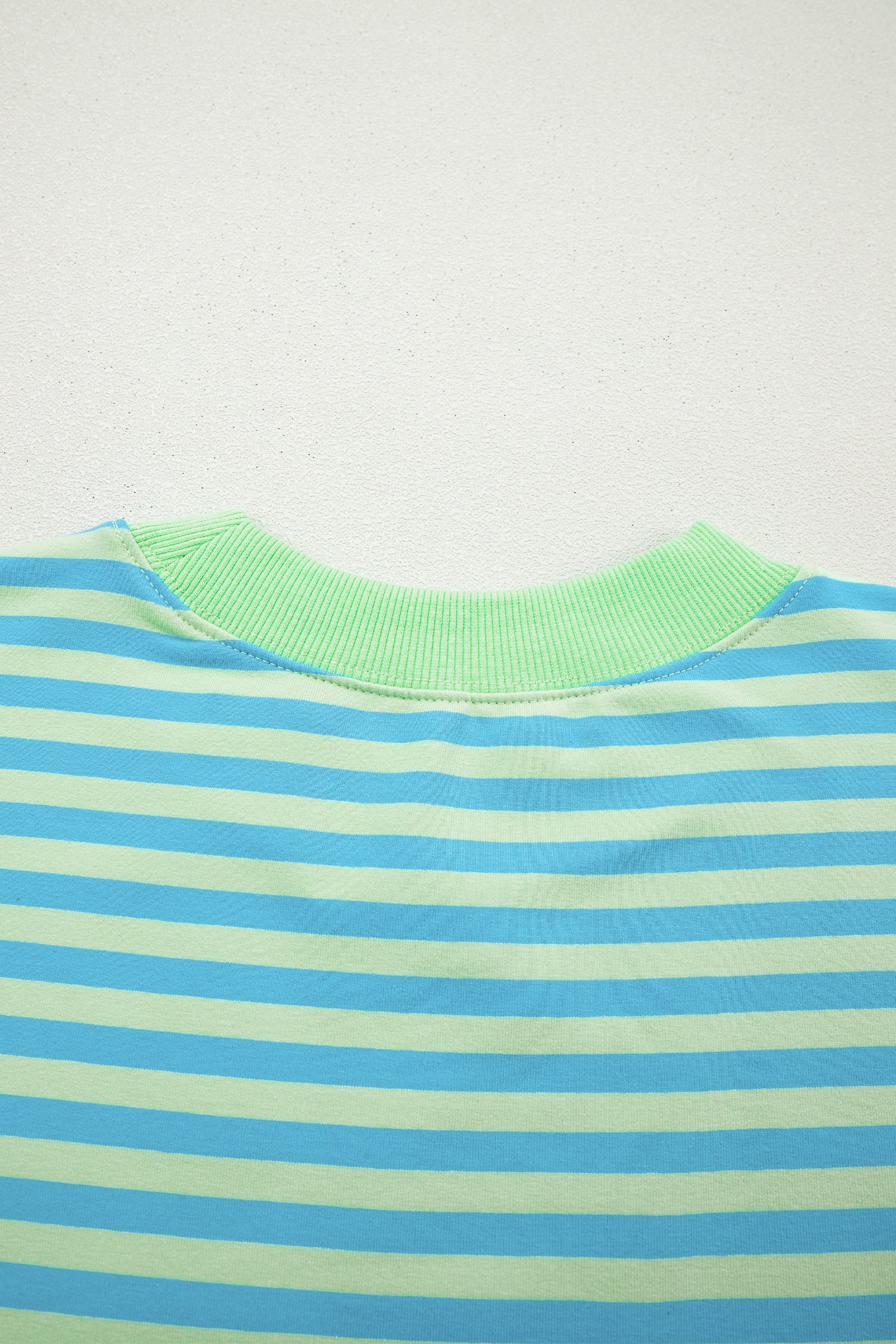 Pink Stripe Color Block Detail Long Sleeve Pullover Elastic Waist Pull On Shorts 2pcs Set