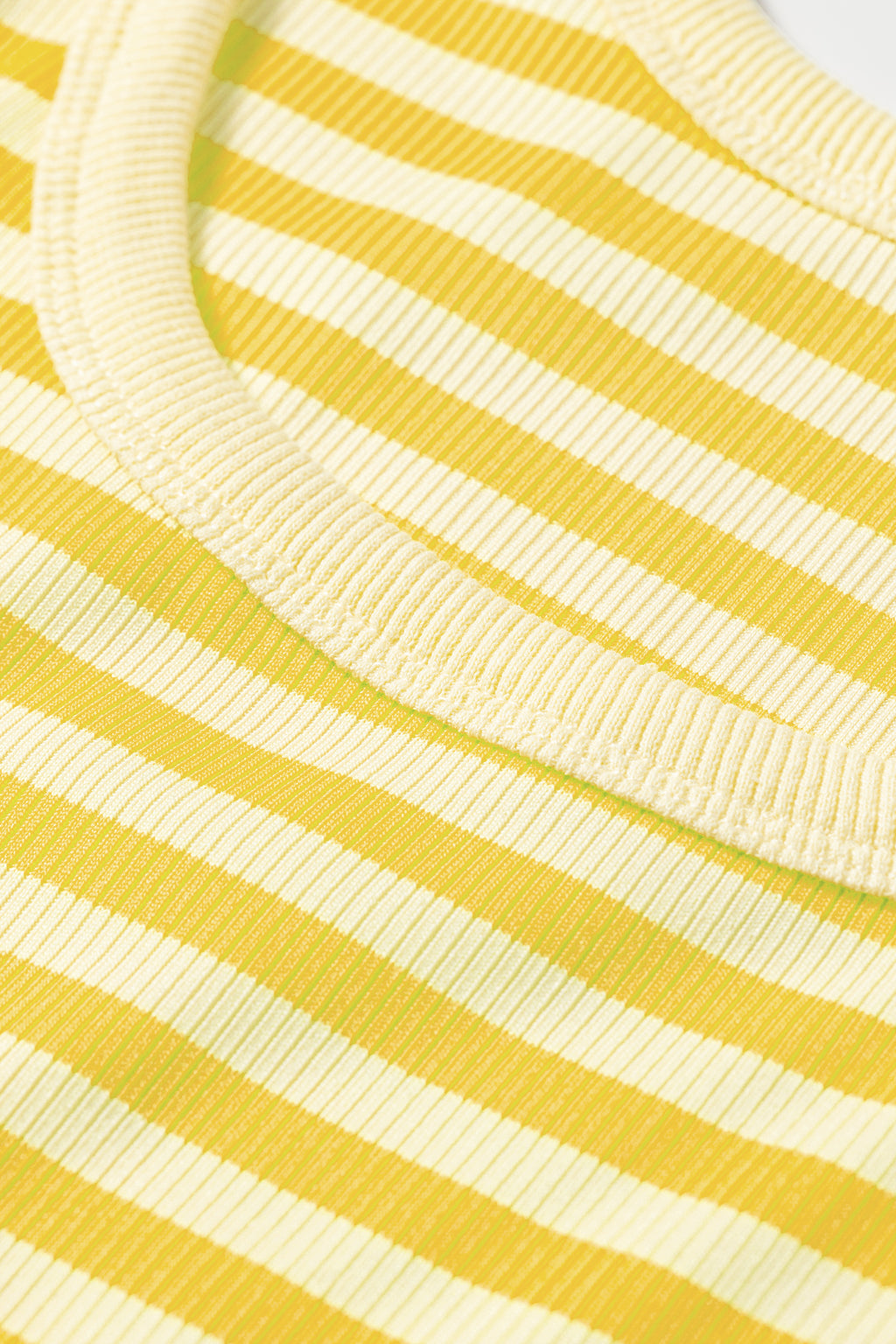 Pink Stripe Ribbed Knit Slim Tank Top