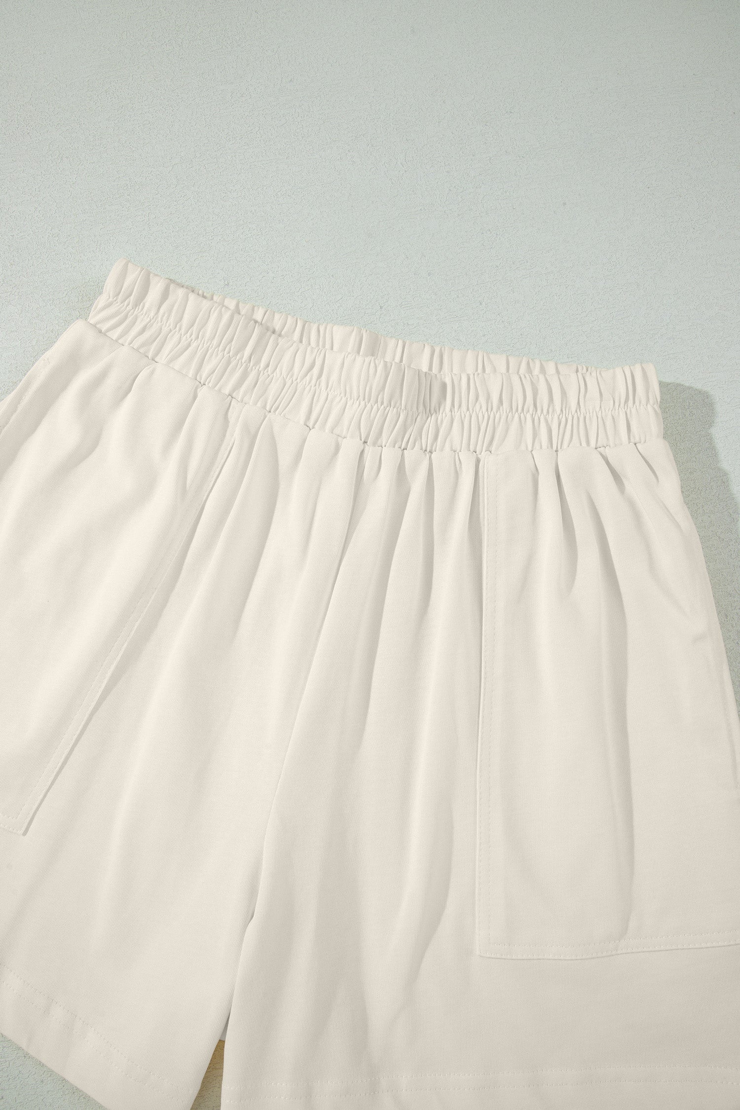 Pink Stitched Detail Loose Tank Top Cotton 2pcs Short Set