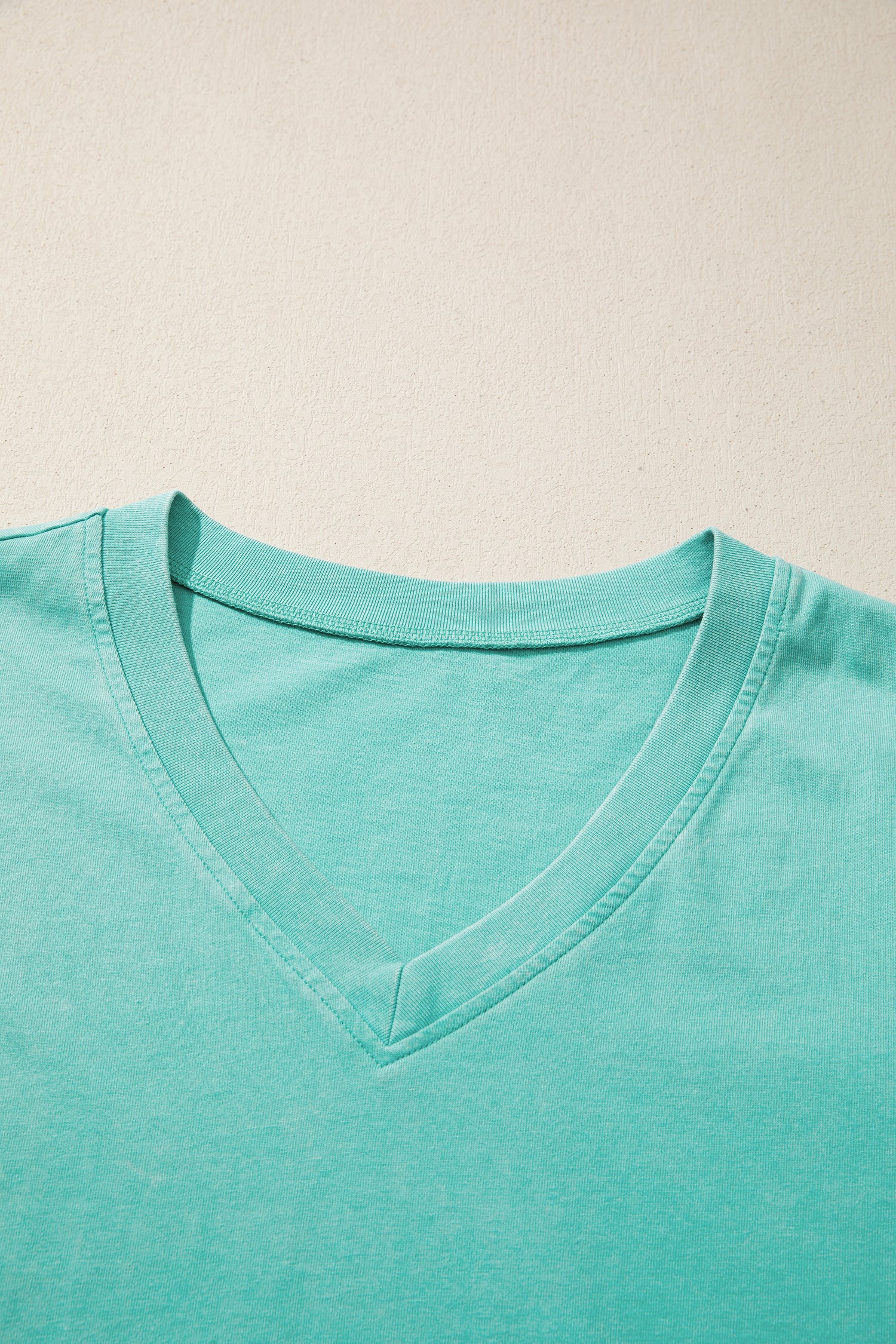 Beau Blue Mineral Wash V Neck Tee Matching Skort Set