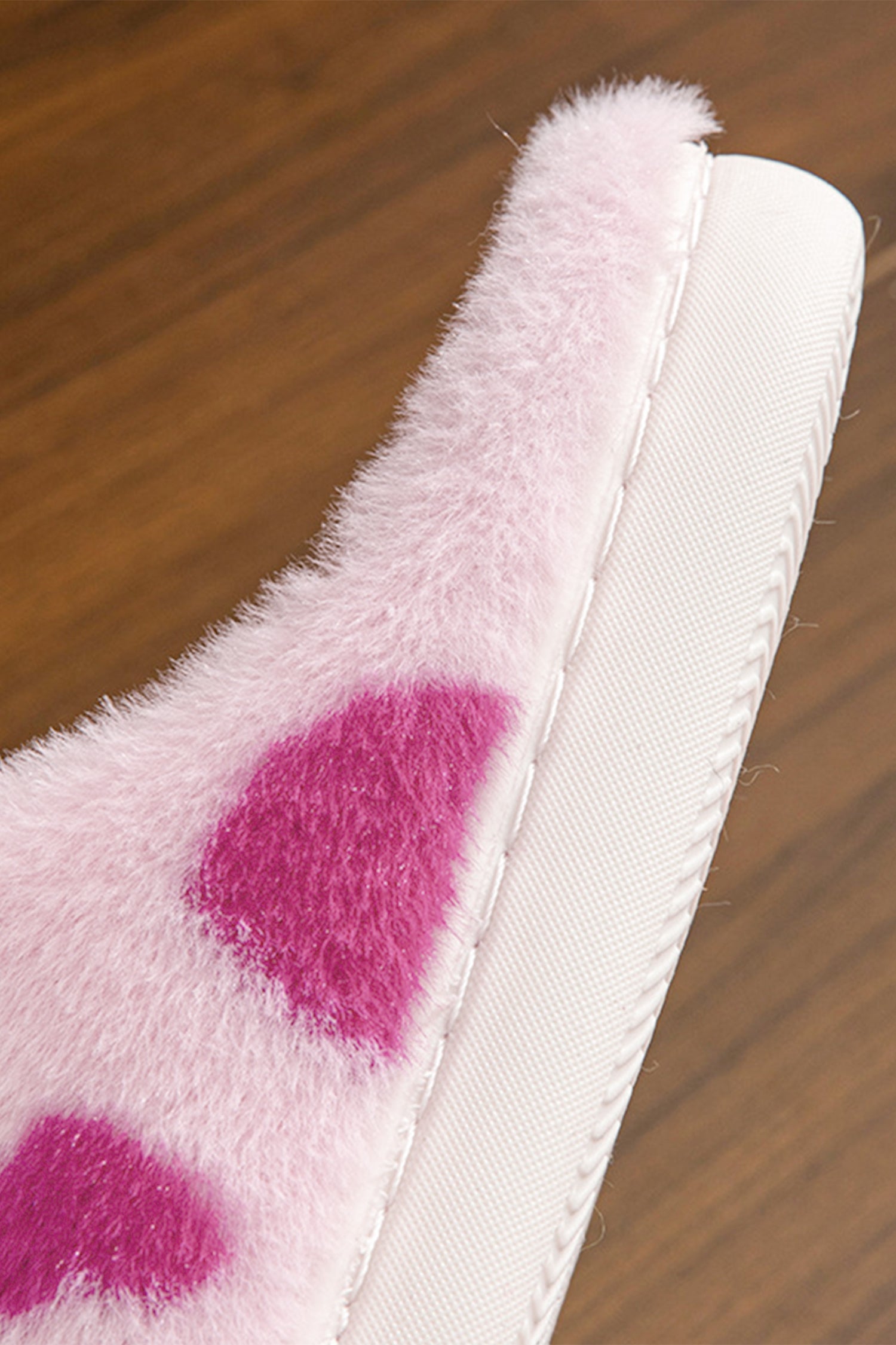 Fiery Red Heart Shape Fuzzy Slippers