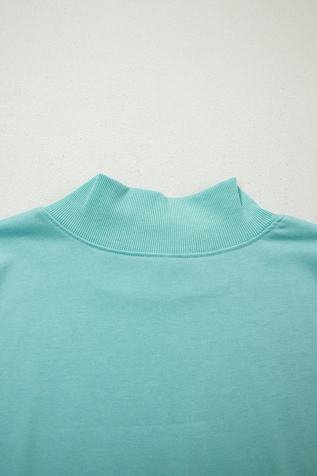 Mint Green Solid Color High Neck Cap Sleeve Loose Top