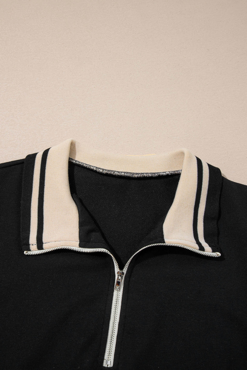 Black Striped Webbing Trim Preppy Polo Tee Dress