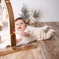 2 pc. pants set | ivory & heather grey