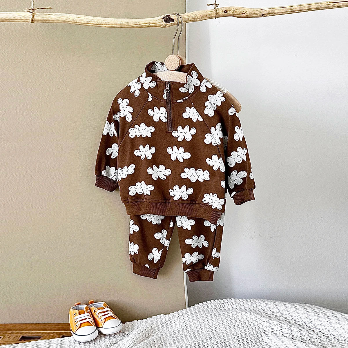 2024 Autumn Baby Boy Clothes Sets Girl Infant Sweatshirts Long Sleeve Pullover+Sweatpants Suit Kids Outfit 2Pcs Children Clothes