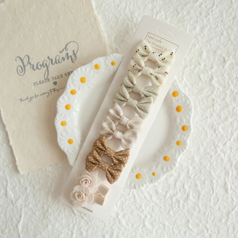 10Pc/Set Children's Girl Hairpins Cute Headwear Hair Accessories Bow for Baby Scrunchie Hair Clips Kids Barrettes Baby Headwear