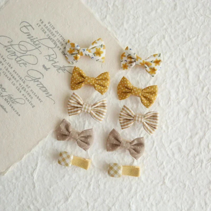 10Pc/Set Children's Girl Hairpins Cute Headwear Hair Accessories Bow for Baby Scrunchie Hair Clips Kids Barrettes Baby Headwear