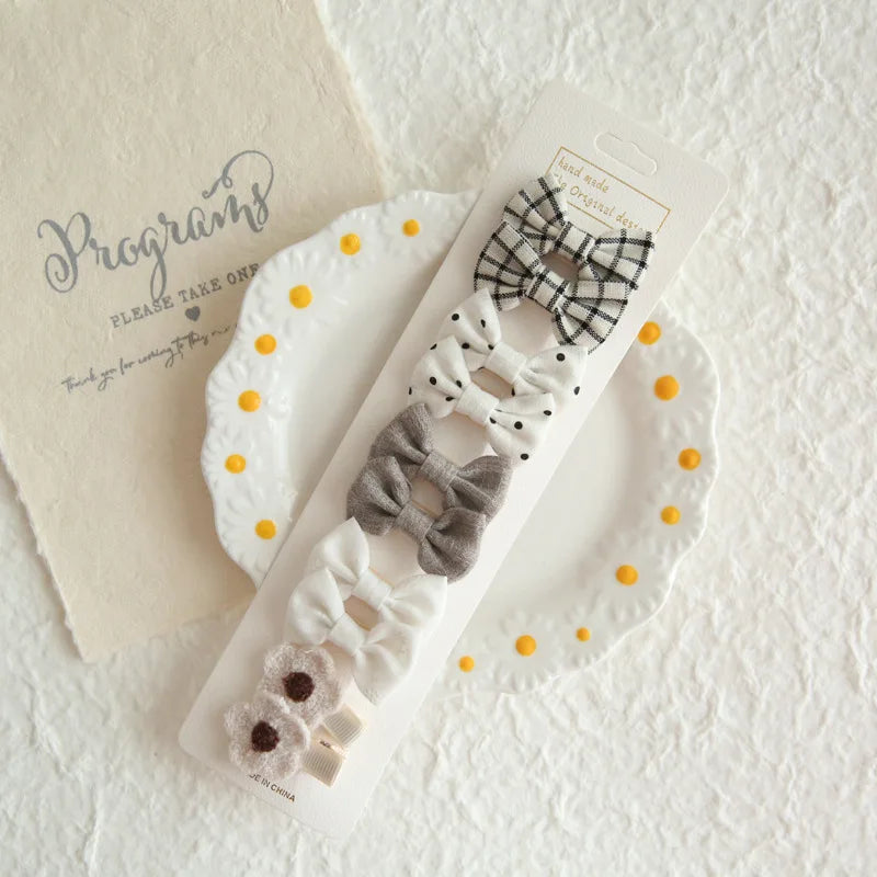 10Pc/Set Children's Girl Hairpins Cute Headwear Hair Accessories Bow for Baby Scrunchie Hair Clips Kids Barrettes Baby Headwear