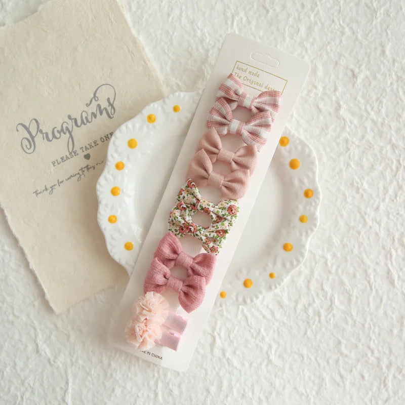 10Pc/Set Children's Girl Hairpins Cute Headwear Hair Accessories Bow for Baby Scrunchie Hair Clips Kids Barrettes Baby Headwear