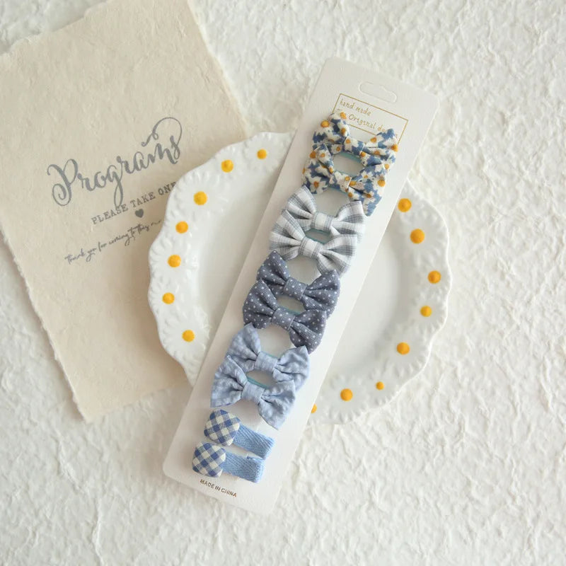 10Pc/Set Children's Girl Hairpins Cute Headwear Hair Accessories Bow for Baby Scrunchie Hair Clips Kids Barrettes Baby Headwear