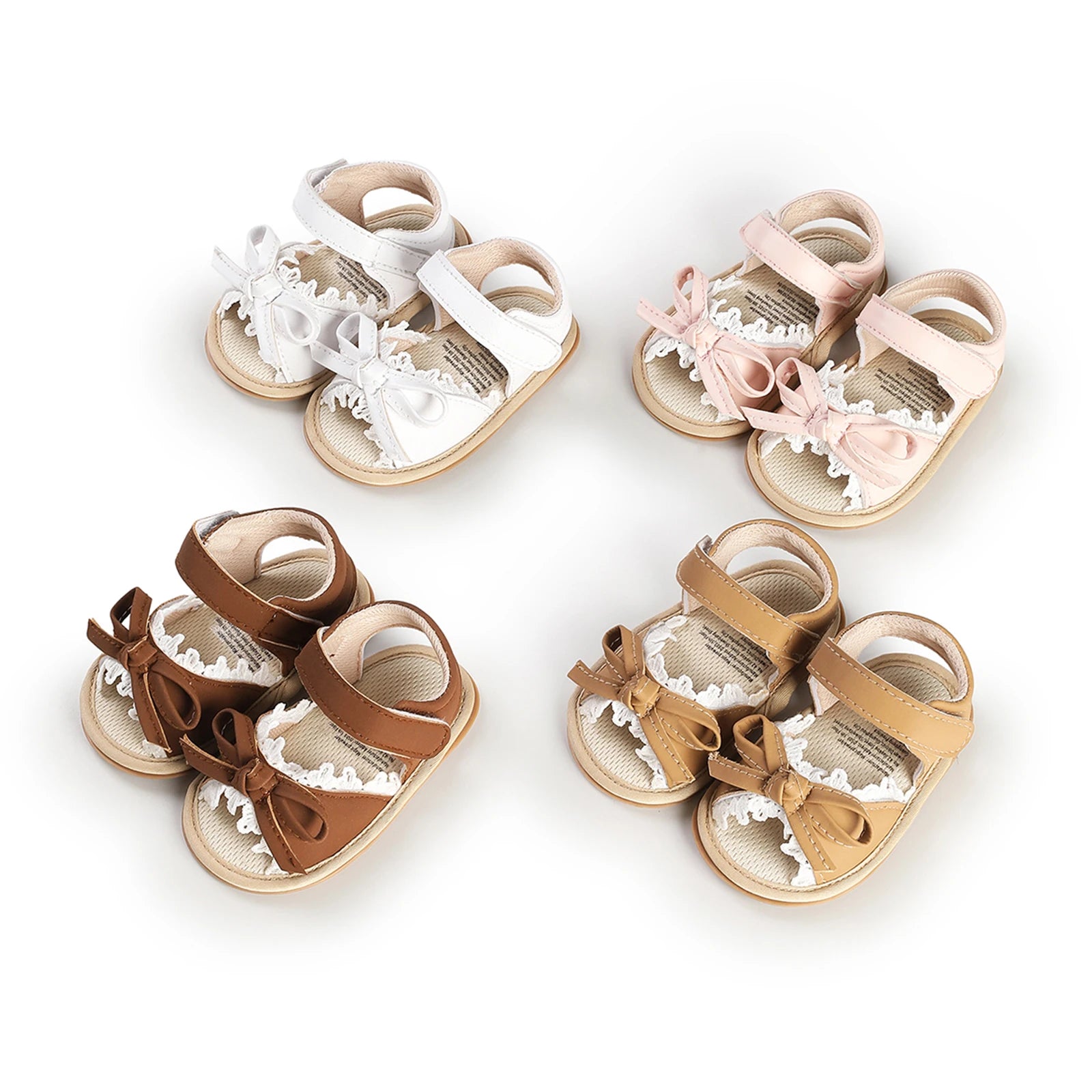 0-18months Baby Girls Sandals Princess Style Cute Bow Soft Sandals  for women Non-Slip Infant Mary Jane Shoes