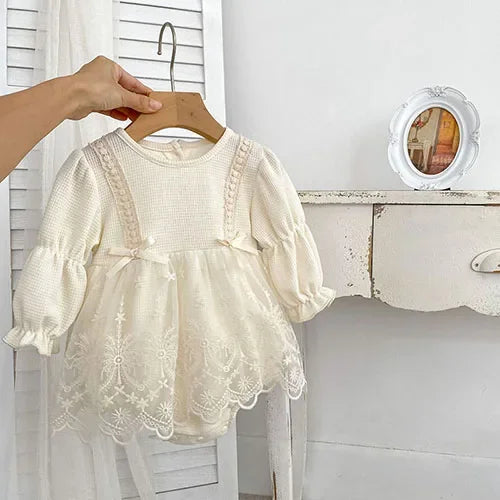 2025 New Autumn Infant Baby Girls Jumpsuit Long Sleeved Cotton Print Toddler Baby Girl Romper 0-24M Children Clothes