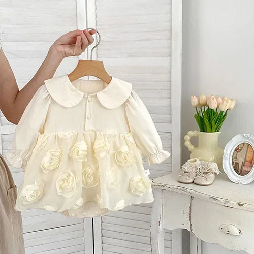 2025 New Autumn Infant Baby Girls Jumpsuit Long Sleeved Cotton Print Toddler Baby Girl Romper 0-24M Children Clothes