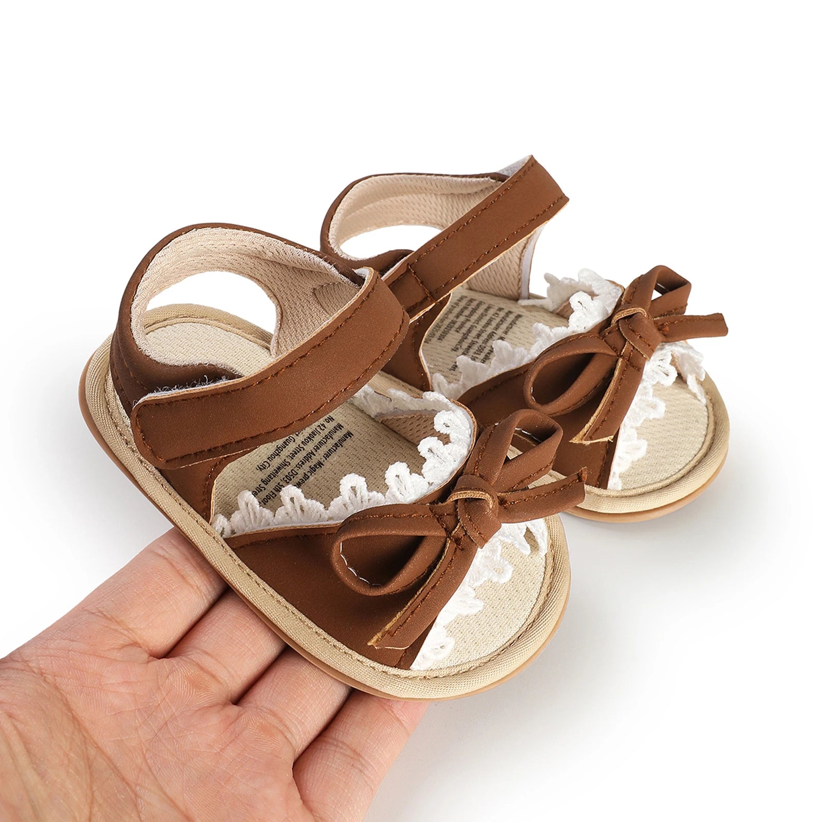 0-18months Baby Girls Sandals Princess Style Cute Bow Soft Sandals  for women Non-Slip Infant Mary Jane Shoes