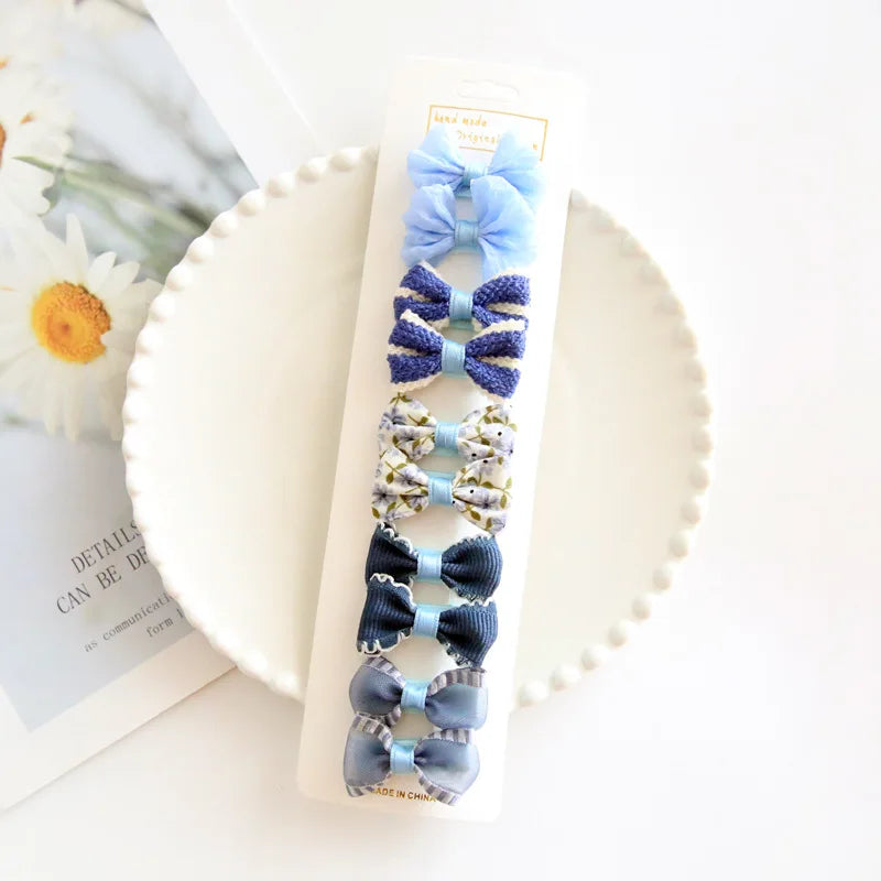 10Pc/Set Children's Girl Hairpins Cute Headwear Hair Accessories Bow for Baby Scrunchie Hair Clips Kids Barrettes Baby Headwear