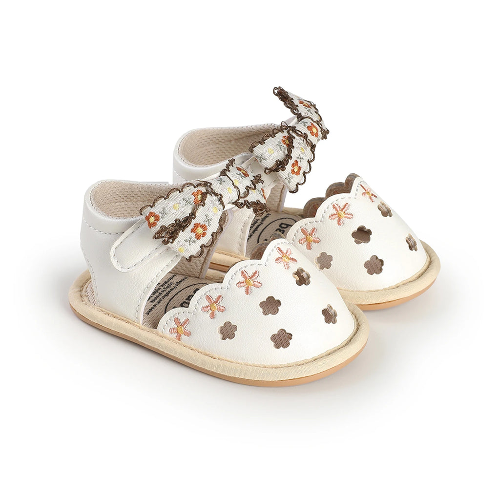 0-18months Baby Girl Sandals Flexible PU Leather Non-slip Flower Sandals  for women Summer Flats Shoes