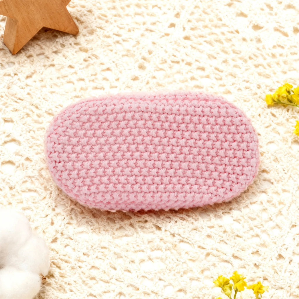 0-12months Infant Knitted Baby Booties with Ears Soft shoes for baby girls Comfortable Winter Shoes
