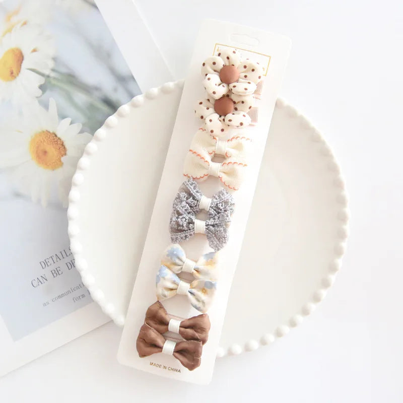 10Pc/Set Children's Girl Hairpins Cute Headwear Hair Accessories Bow for Baby Scrunchie Hair Clips Kids Barrettes Baby Headwear