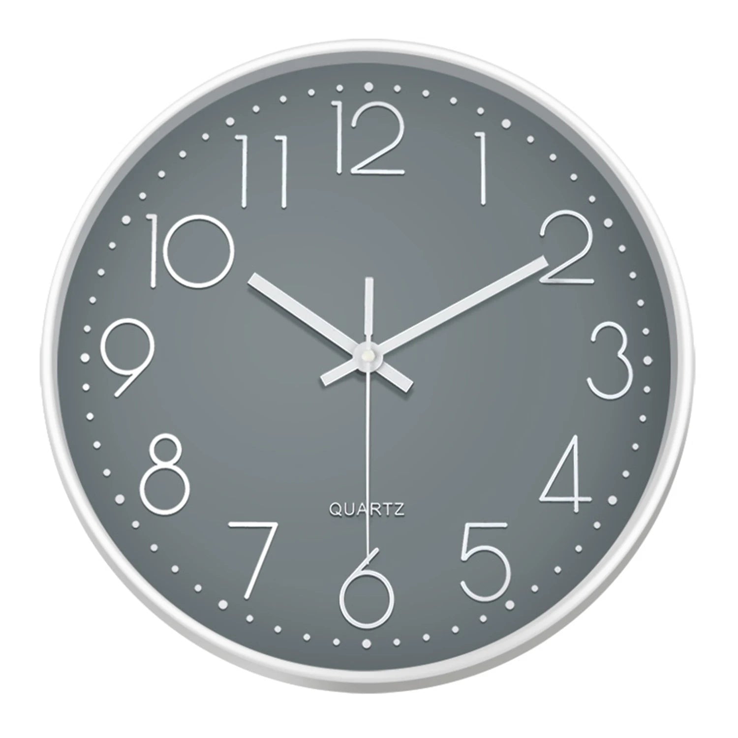 Minimalist Quartz Wall Clock Cubic Digital Clock Modern Style Silent Non Ticking Living Room Bedroom Office Clock 8/10/12 Inch