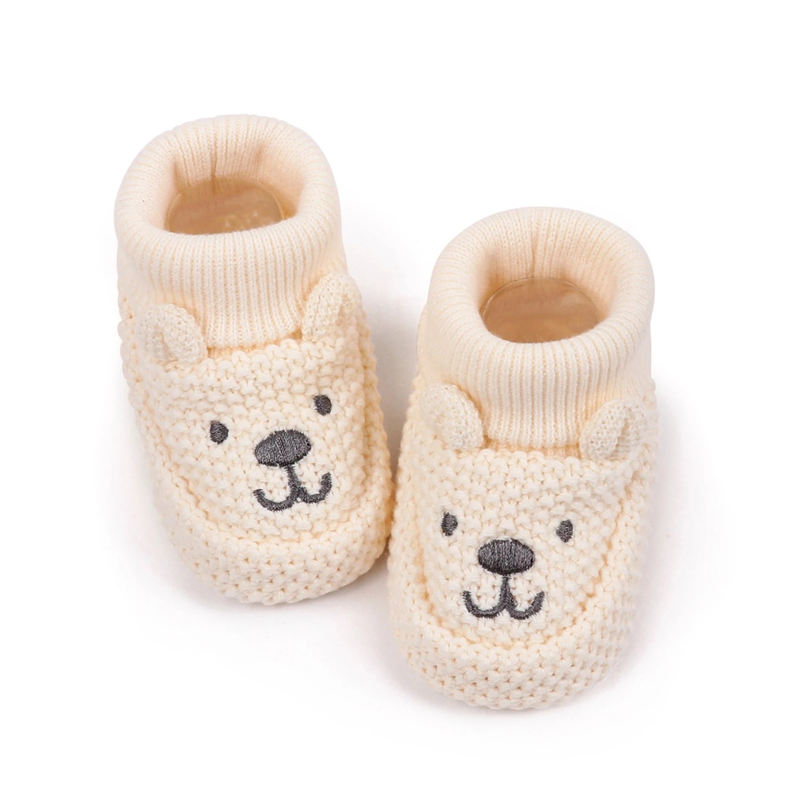 0-12months Infant Knitted Baby Booties with Ears Soft shoes for baby girls Comfortable Winter Shoes
