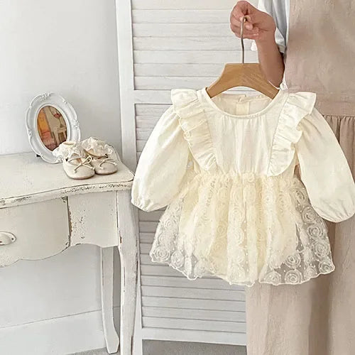 2025 New Autumn Infant Baby Girls Jumpsuit Long Sleeved Cotton Print Toddler Baby Girl Romper 0-24M Children Clothes
