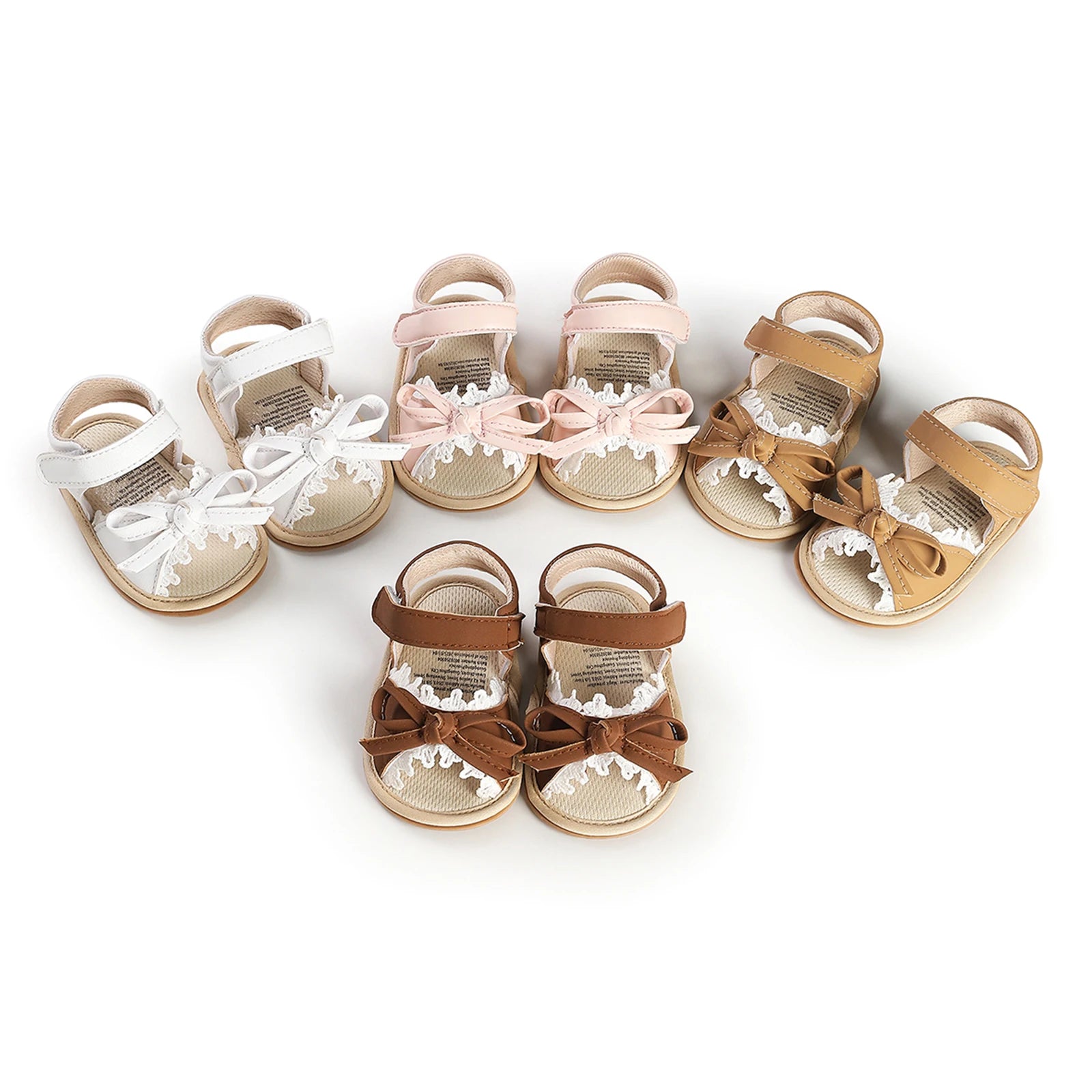 0-18months Baby Girls Sandals Princess Style Cute Bow Soft Sandals  for women Non-Slip Infant Mary Jane Shoes