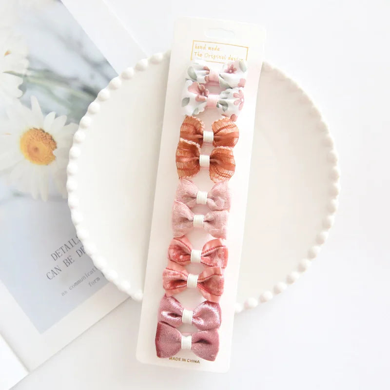 10Pc/Set Children's Girl Hairpins Cute Headwear Hair Accessories Bow for Baby Scrunchie Hair Clips Kids Barrettes Baby Headwear