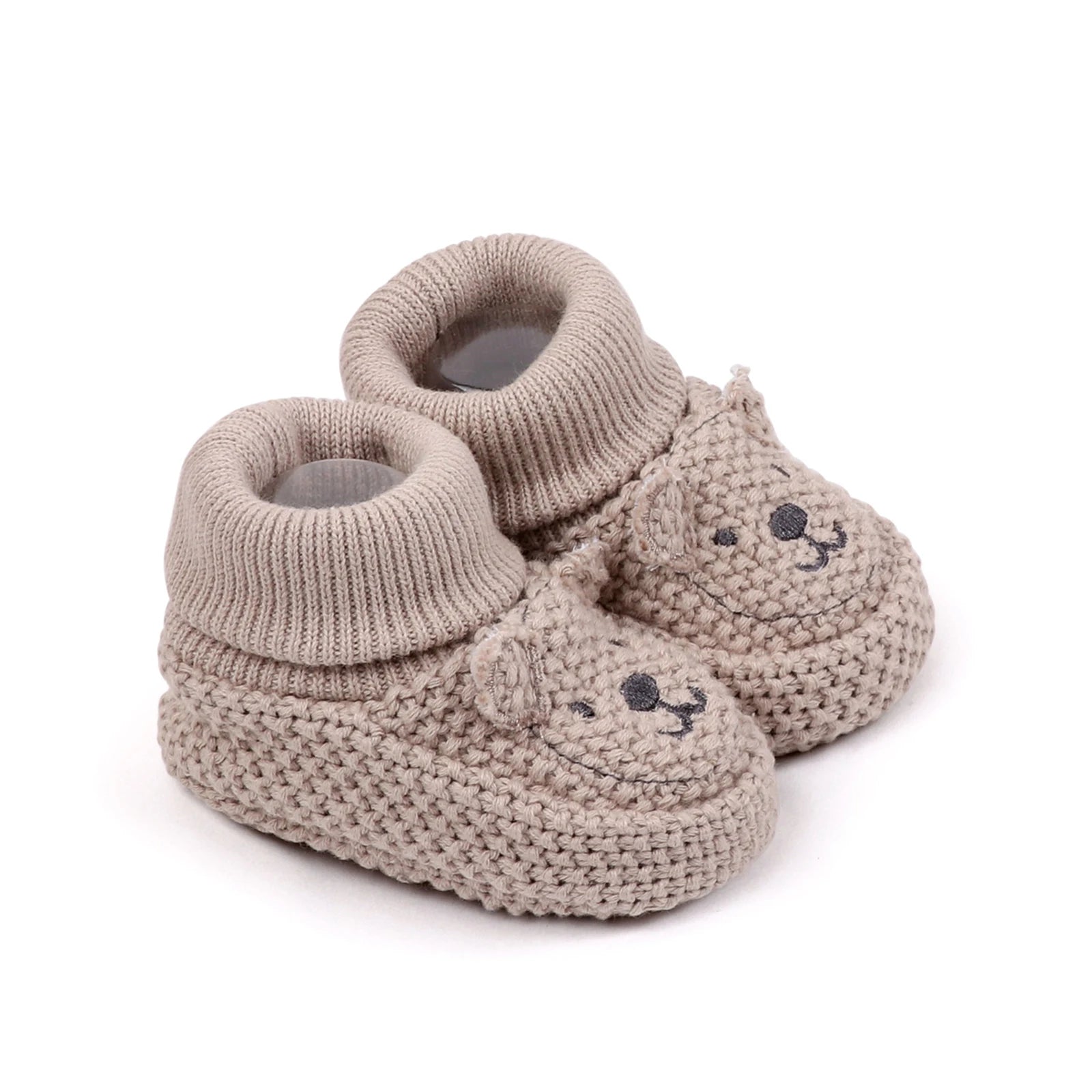 0-12months Infant Knitted Baby Booties with Ears Soft shoes for baby girls Comfortable Winter Shoes