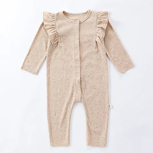2025 New Autumn Infant Baby Girls Jumpsuit Long Sleeved Cotton Print Toddler Baby Girl Romper 0-24M Children Clothes