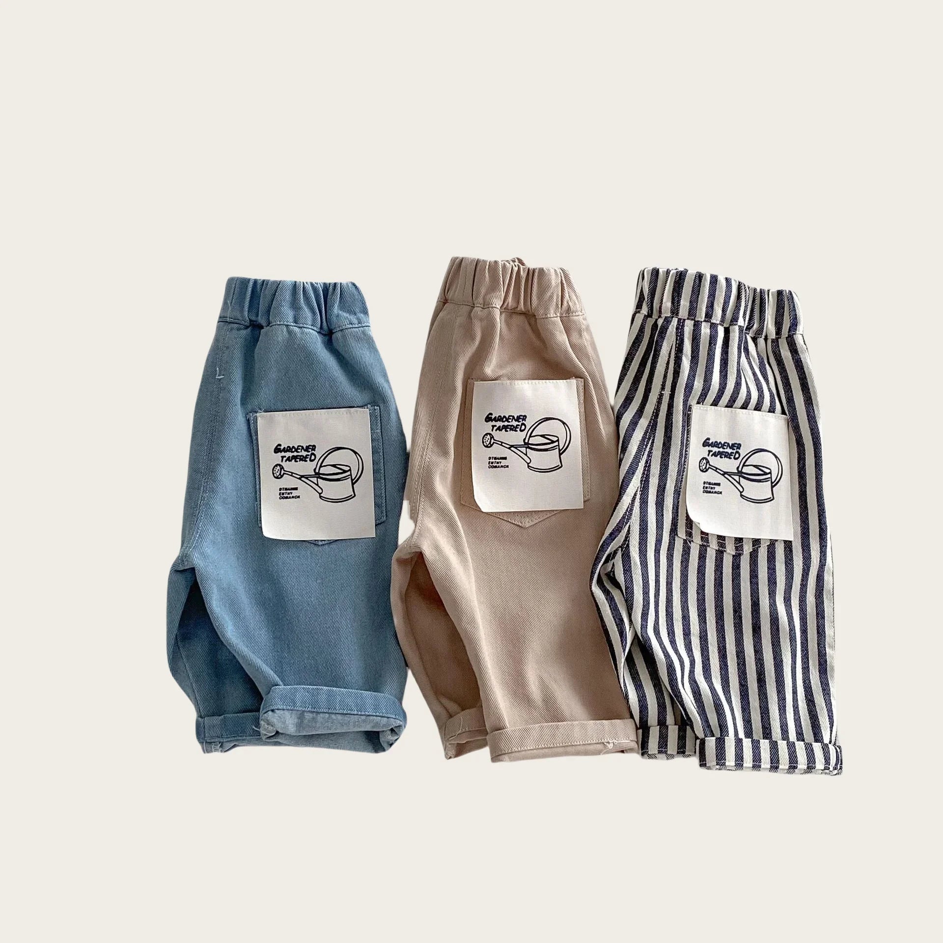 2026 Baby Boys Jeans Spring Summer Stylish 0-5Y Kids Korean Style Cotton Denim Trousers Boys Casual Soft Patch Pants Clothes