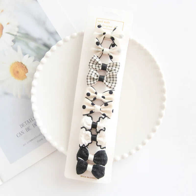 10Pc/Set Children's Girl Hairpins Cute Headwear Hair Accessories Bow for Baby Scrunchie Hair Clips Kids Barrettes Baby Headwear