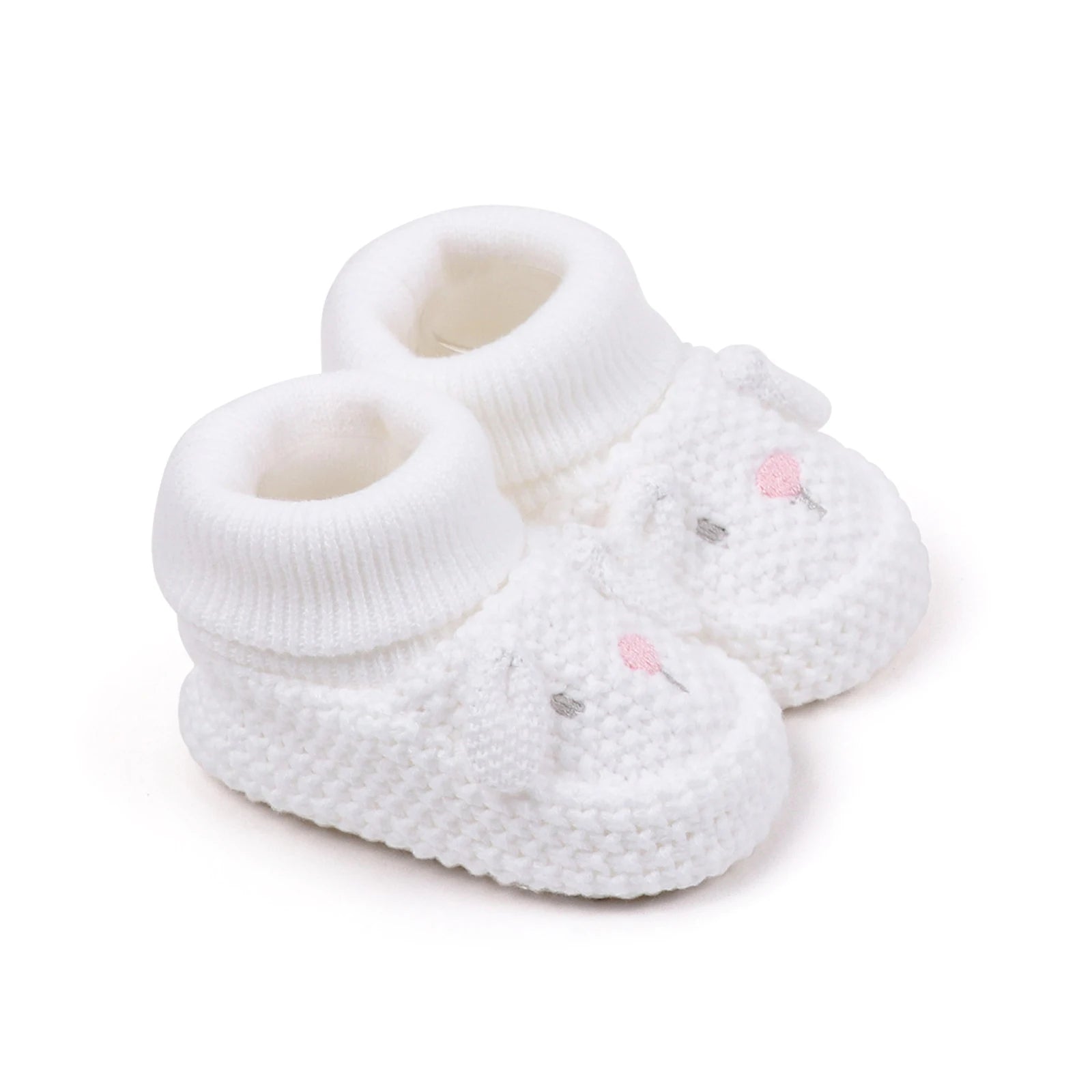 0-12months Infant Knitted Baby Booties with Ears Soft shoes for baby girls Comfortable Winter Shoes