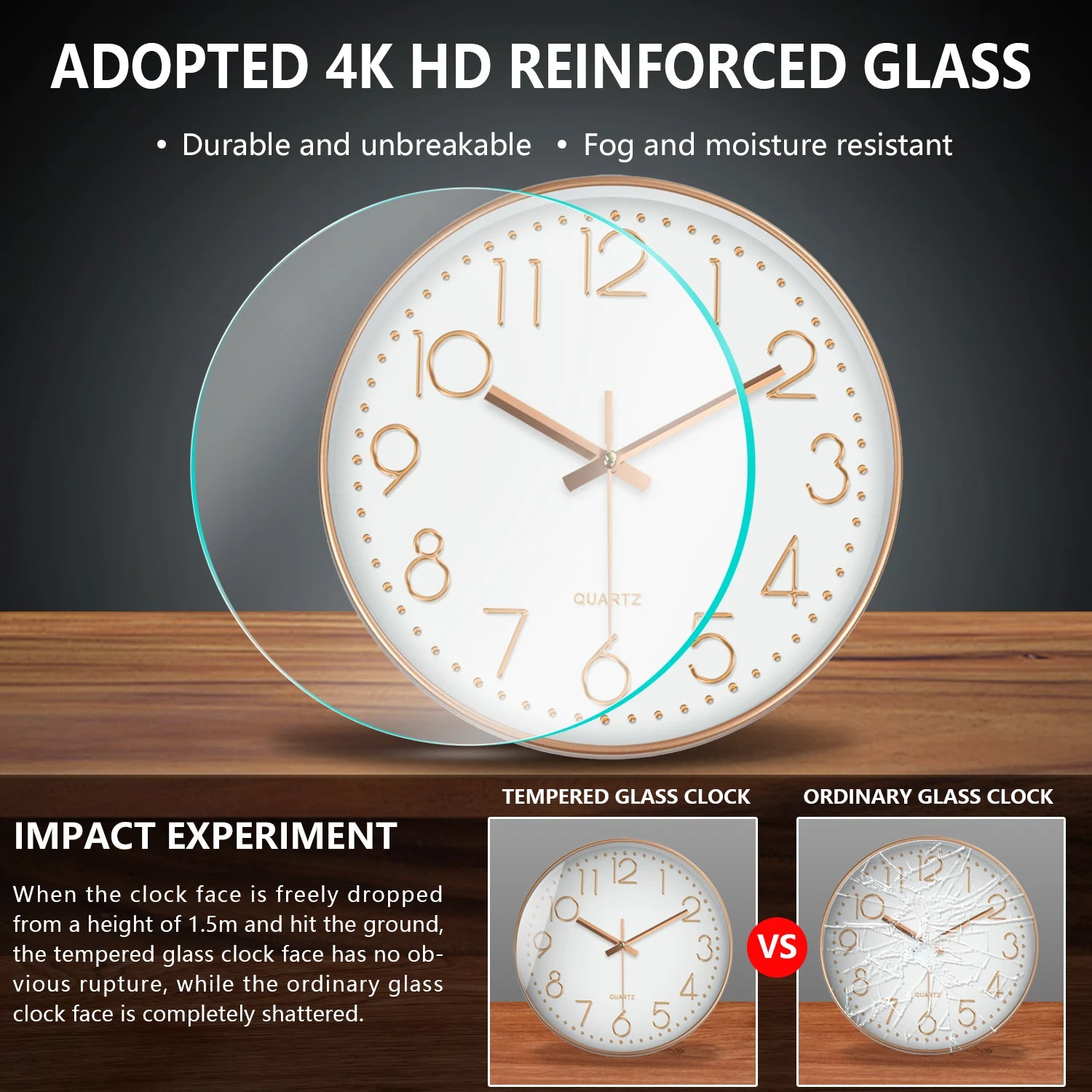 Minimalist Quartz Wall Clock Cubic Digital Clock Modern Style Silent Non Ticking Living Room Bedroom Office Clock 8/10/12 Inch