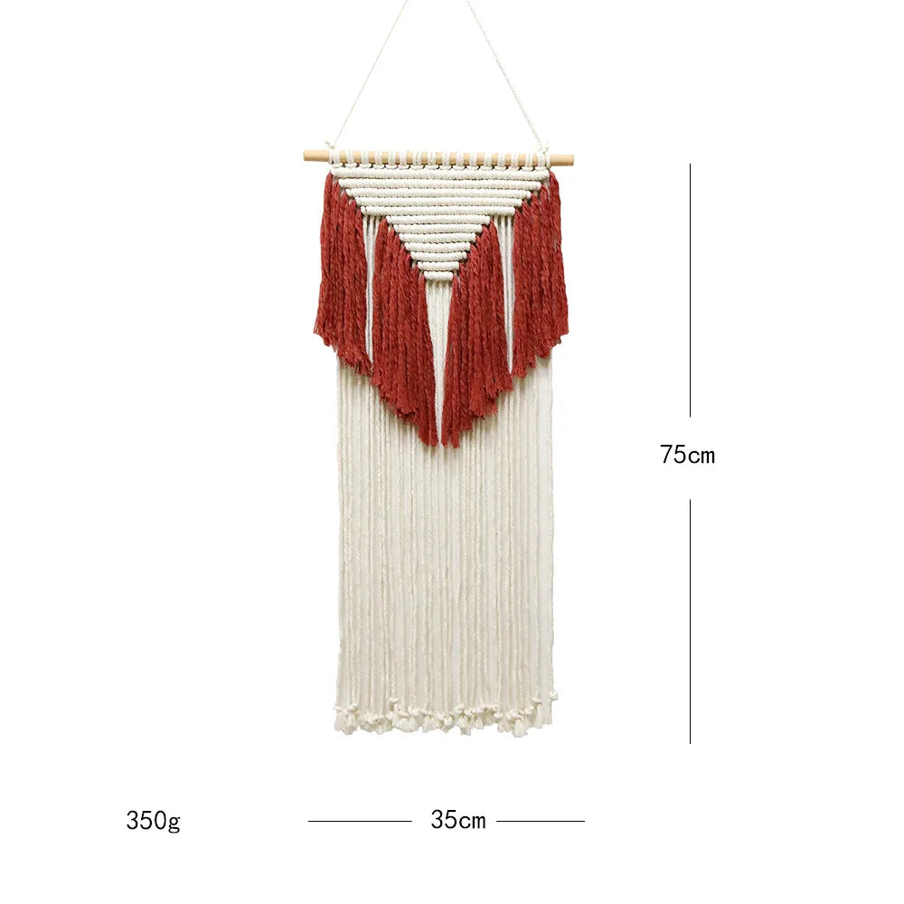 Nordic Woven Macrame Tapestry Room Decor Boho Home and Decoration for Bedroom Livingroom Wall Art Aesthetics Decorating Items