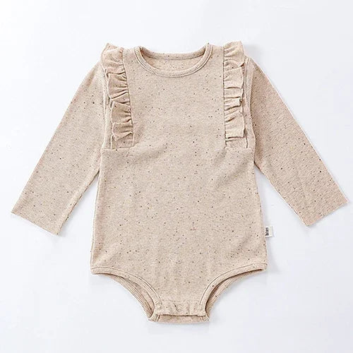 2025 New Autumn Infant Baby Girls Jumpsuit Long Sleeved Cotton Print Toddler Baby Girl Romper 0-24M Children Clothes