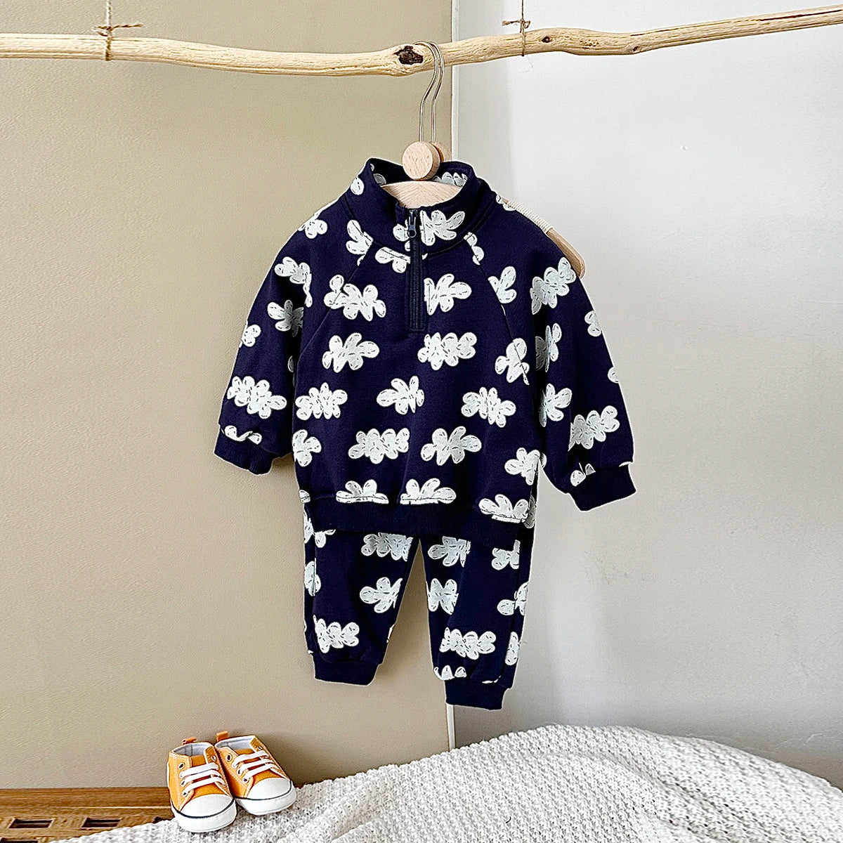 2024 Autumn Baby Boy Clothes Sets Girl Infant Sweatshirts Long Sleeve Pullover+Sweatpants Suit Kids Outfit 2Pcs Children Clothes